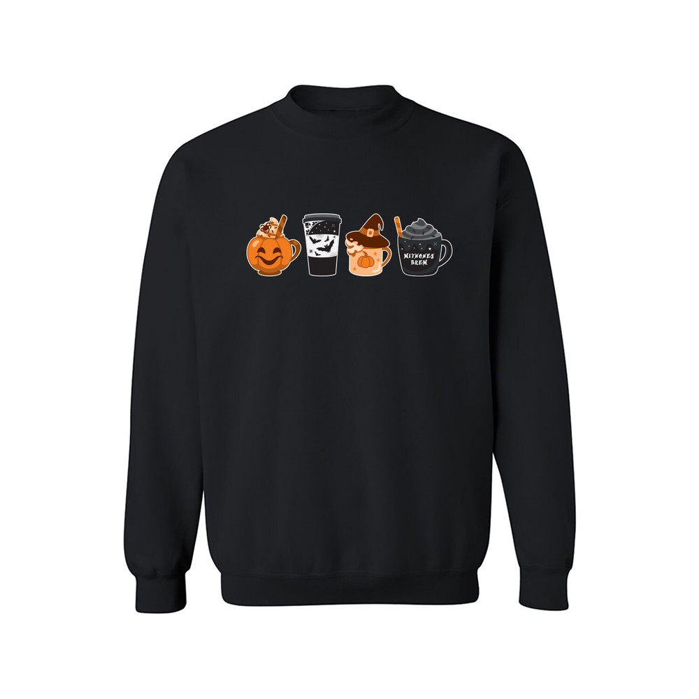 Halloween Sweatshirt, Fall Coffee Unisex Sweatshirt, Halloween Coffee Sweatshirt, Spooky Season Fall Halloween Pumpkin Spice Shirt.jpg
