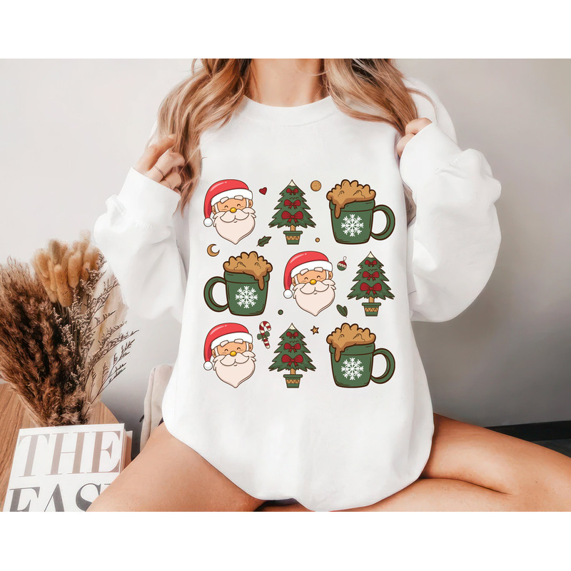 Vintage Retro Santa Christmas Sweatshirt, Christmas Unisex Sweatshirt, Santa Christmas Tree Sweater, Vintage Christmas Family Matching Shirt.jpg