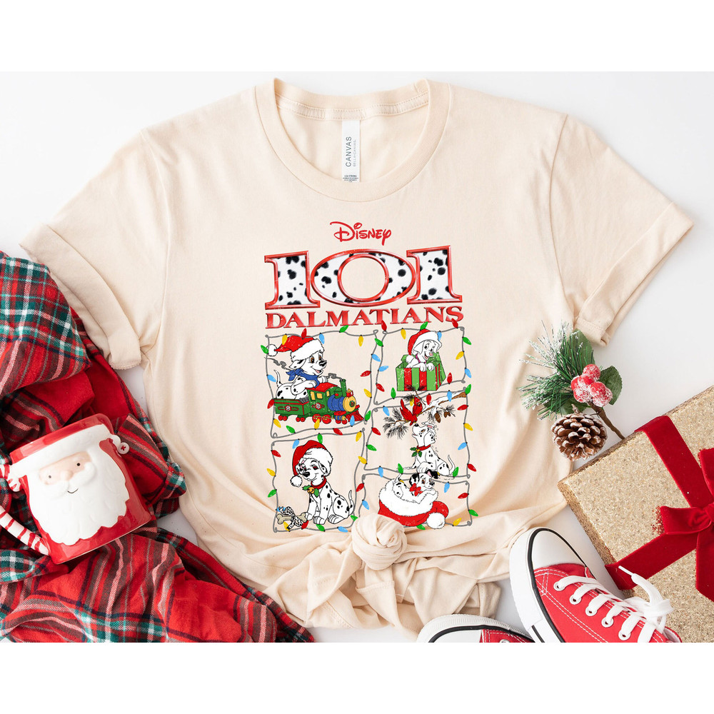 101 Dalmatians Christmas Light Very Merry Xmas Party 2023 Shirt Family Matching Walt Disney World Shirt Gift Ideas Men Women.jpg