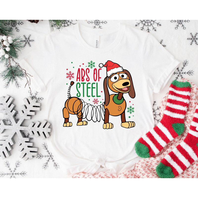 ABS Of Steel Slinky Dog Merry Christmas Toy Story Shirt Family Matching Walt Disney World Shirt Gift Ideas Men Women 1.jpg