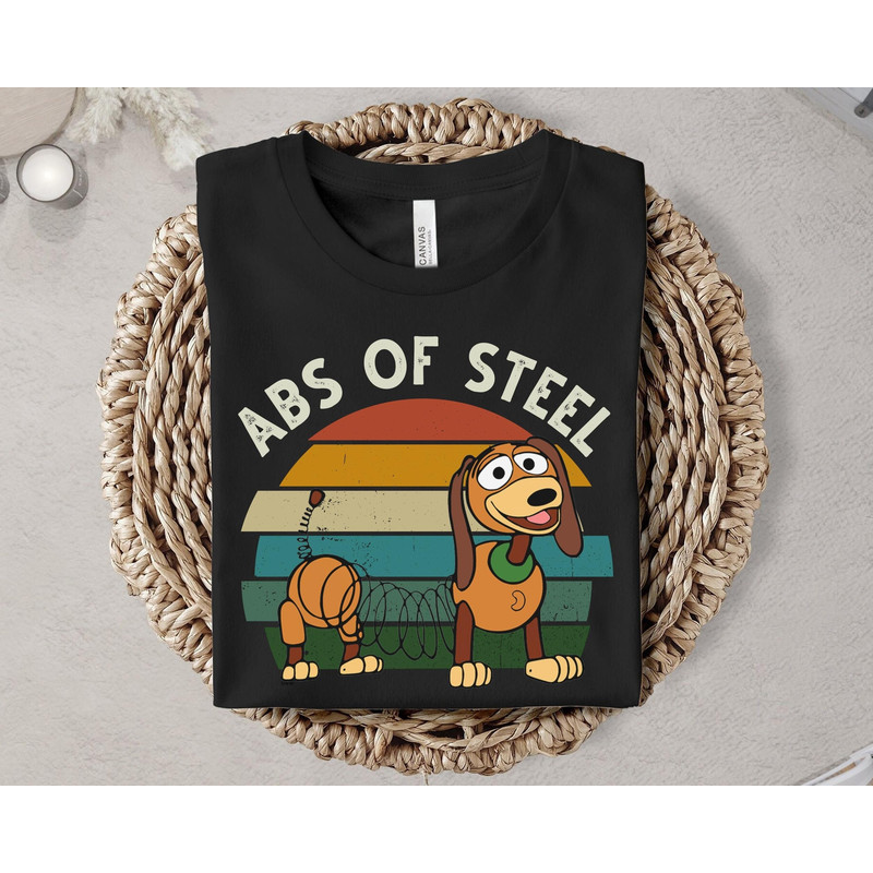 Abs Of Steel Slinky Dog Shirt Disney Pixar Toy Story Slinky Vintage Retro Shirt Great Gift Ideas Men Women.jpg