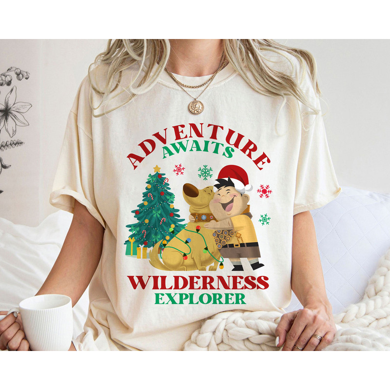 Adventure Awaits Wilderness Explorer Up Merry Christmas Shirt Family Matching Walt Disney World Shirt Gift Ideas Men Women.jpg