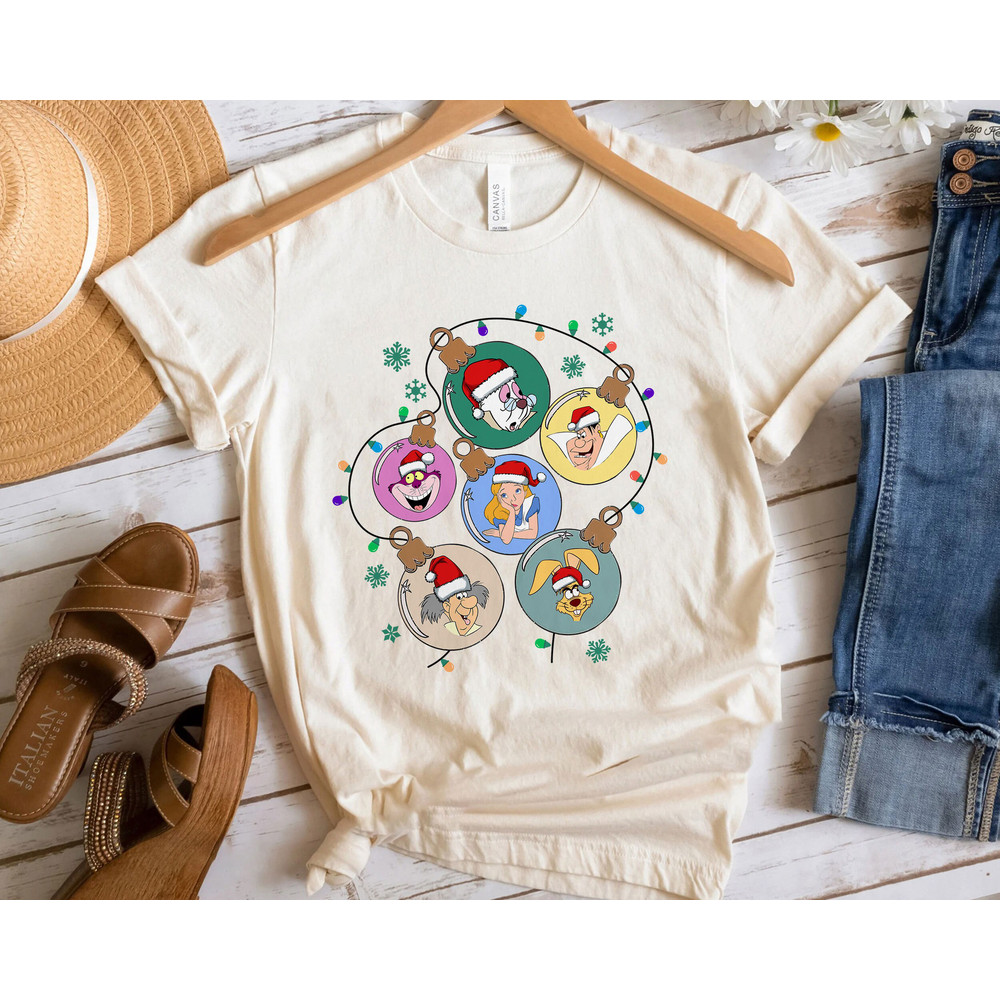 Alice in Wonderland Christmas Light Disney Crystal Ball Shirt Family Matching Walt Disney World Shirt Gift Ideas Men Women.jpg