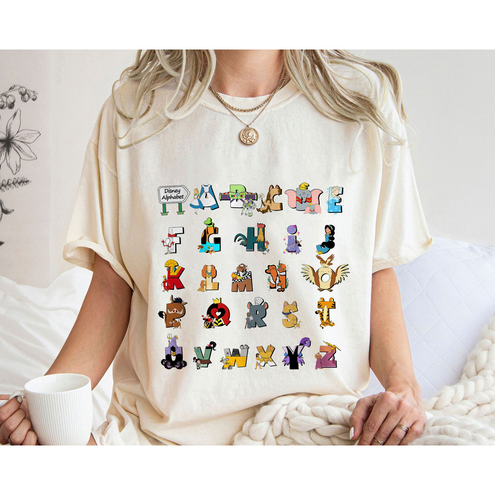 Alphabet A to Z Teachers Students Disney Characters Shirt Family Matching Walt Disney World Shirt Gift Ideas Men Women.jpg