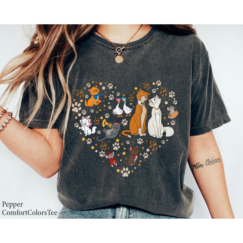 Aristocats Heart Shirt The Aristocats T-shirt Disney Cats Shirt Cat Lover Shirt, Disney Family Shirts Great Gift Ideas Men Women.jpg