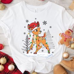 bambi christmalight merry christmaxmalight santa hat christmatree shirt family m,tshirt, shirt gift, sport shirt