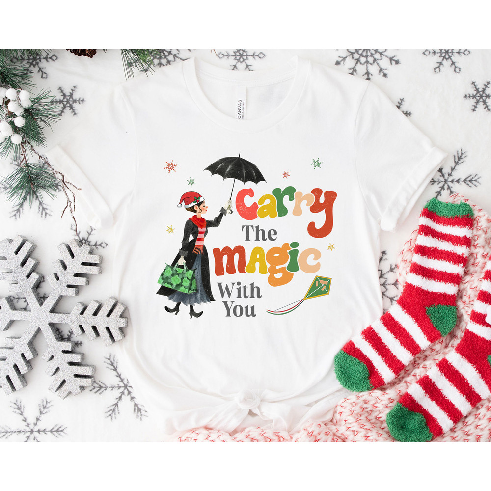 Carry The Magic With You Mary Poppins Merry Christmas Shirt Family Matching Walt Disney World Shirt Gift Ideas Men Women.jpg