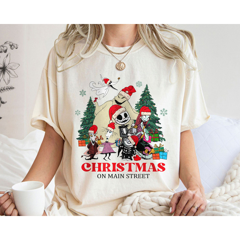 Christmas On Main Street Jack Skellington Lock Sock And Barrel Merry Xmas Shirt Family Matching Walt Disney World Shirt Gift Ideas Men Women.jpg