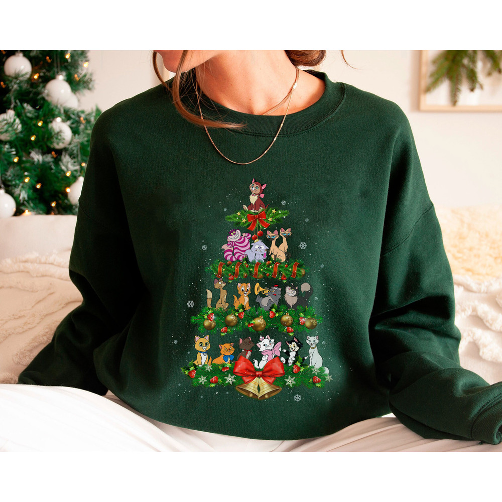 Christmas Tree Disney Cat Shirt Walt Disney World Shirt Gift Ideas Men Women.jpg