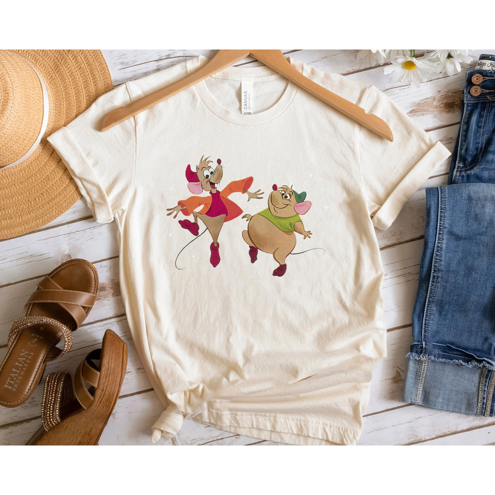 Cinderella Jaq And Gus Sparkle Poster Shirt Walt Disney World Shirt Gift Ideas Men Women.jpg