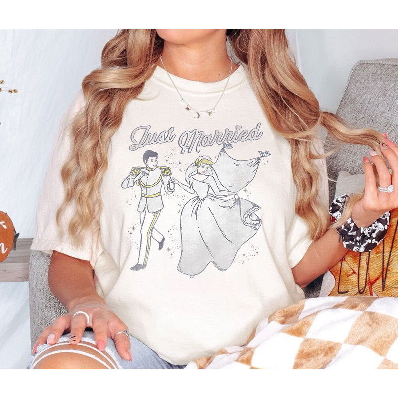 Cinderella Prince and Princess Just Married Shirt Walt Disney World Shirt Gift Ideas Men Women.jpg
