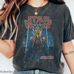classic ahsoka tano twin sabervintage portrait star warshirt family matching wal,tshirt, shirt gift, sport shirt