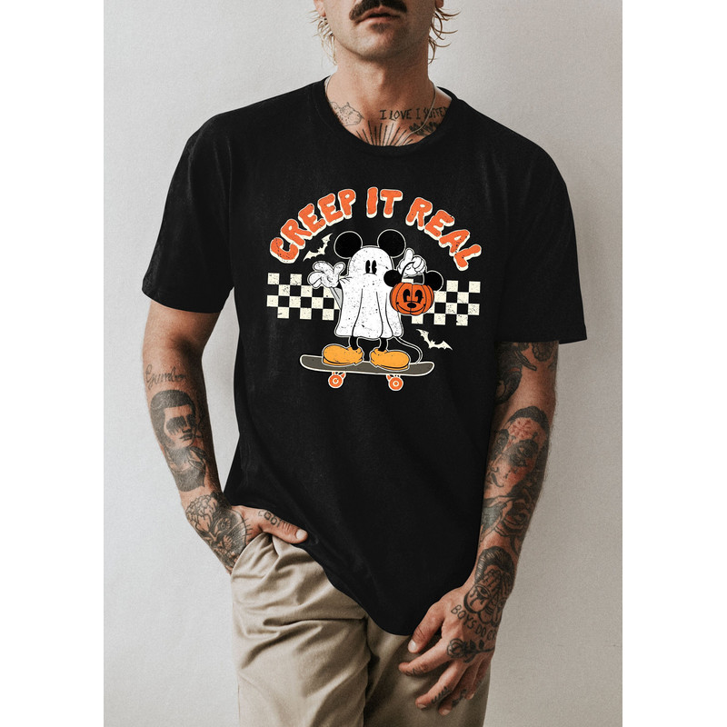 Creep it Real Mickey Ghost Shirt Halloween Walt Disney World Shirt Gift Ideas Men Women.jpg