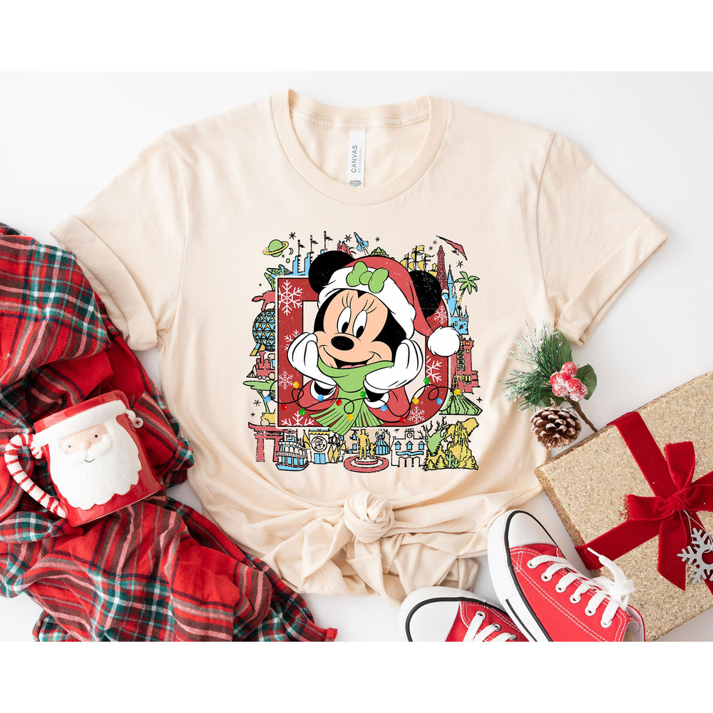 Custom Characters Epcot Christmas Disneyland Trip Mickey And Friends A Very Merry Shirt Family Matching Walt Disney World Shirt Gift Ideas.jpg