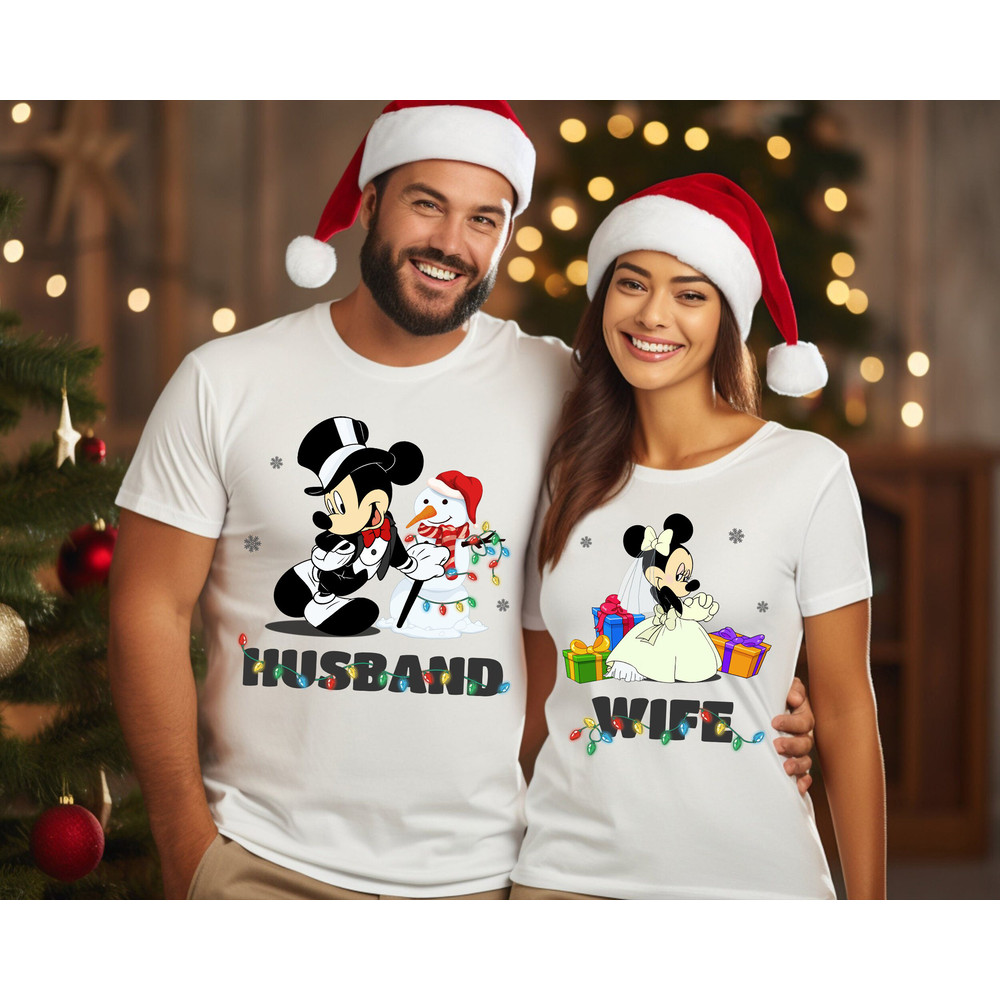 Custom Couple Mickey And Minnie Husband Wife Christmas Light Shirt Family Matching Walt Disney World Shirt Gift Ideas Men Women.jpg