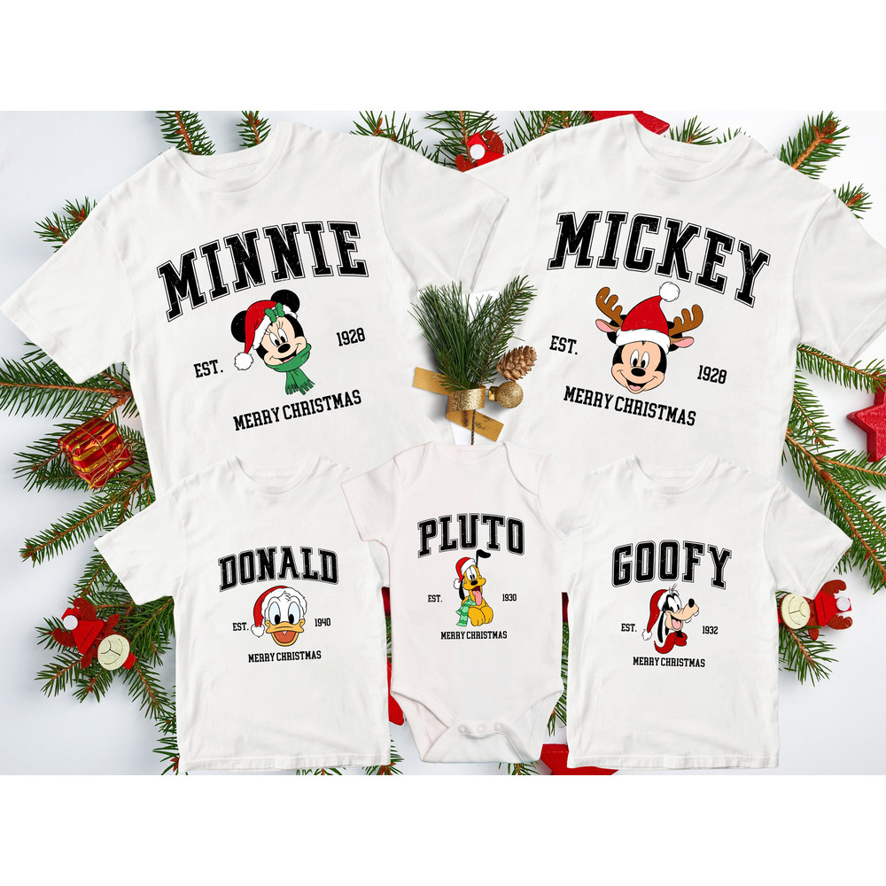 Custom Group Matching Mickey And Friends Merry Christmas Shirt Family Matching Walt Disney World Shirt Gift Ideas Men Women.jpg