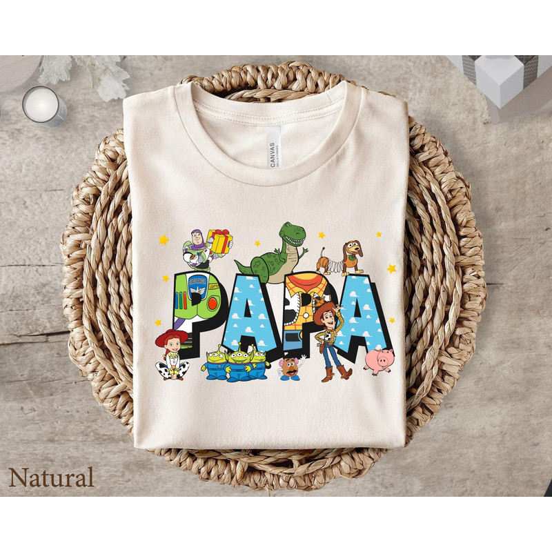 Custom Title Disney Toy Story Characters Papa Shirt Dad T-shirt Father's Day Shirt Great Gift Ideas Men.jpg