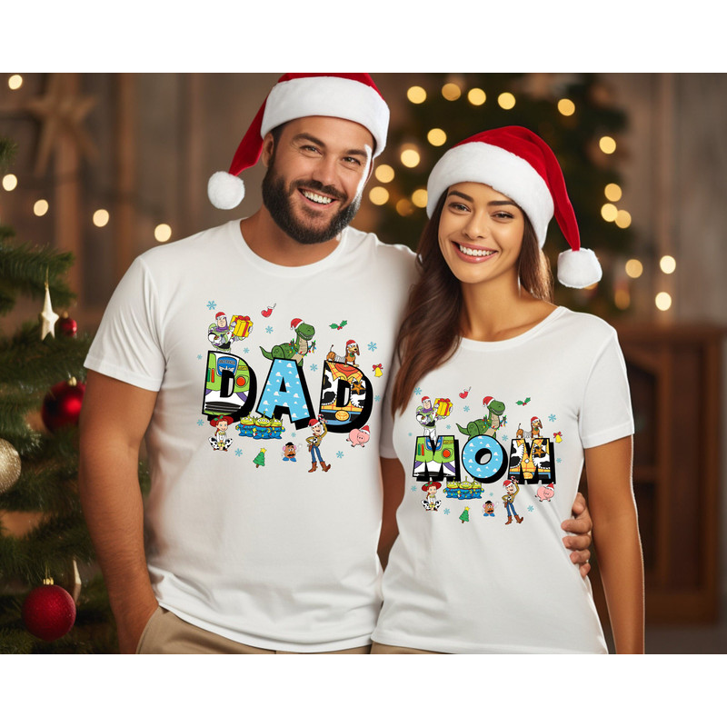 Custom Title Mom And Dad Toy Story Christmas Matching Pajama Shirt Family Matching Walt Disney World Shirt Gift Ideas Men Women.jpg