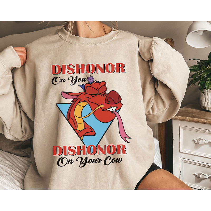 Dishonor On You Dishonor On Your Cow Mushu Mulan Vintage Shirt Family Matching Walt Disney World Shirt Gift Ideas Men Women.jpg