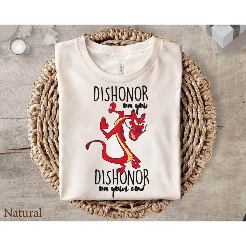 Disney Mulan Mushu Dishonor On Your Cow Disneyland Graphic Adult Shirt Great Birthday Gift Ideas Men Women.jpg