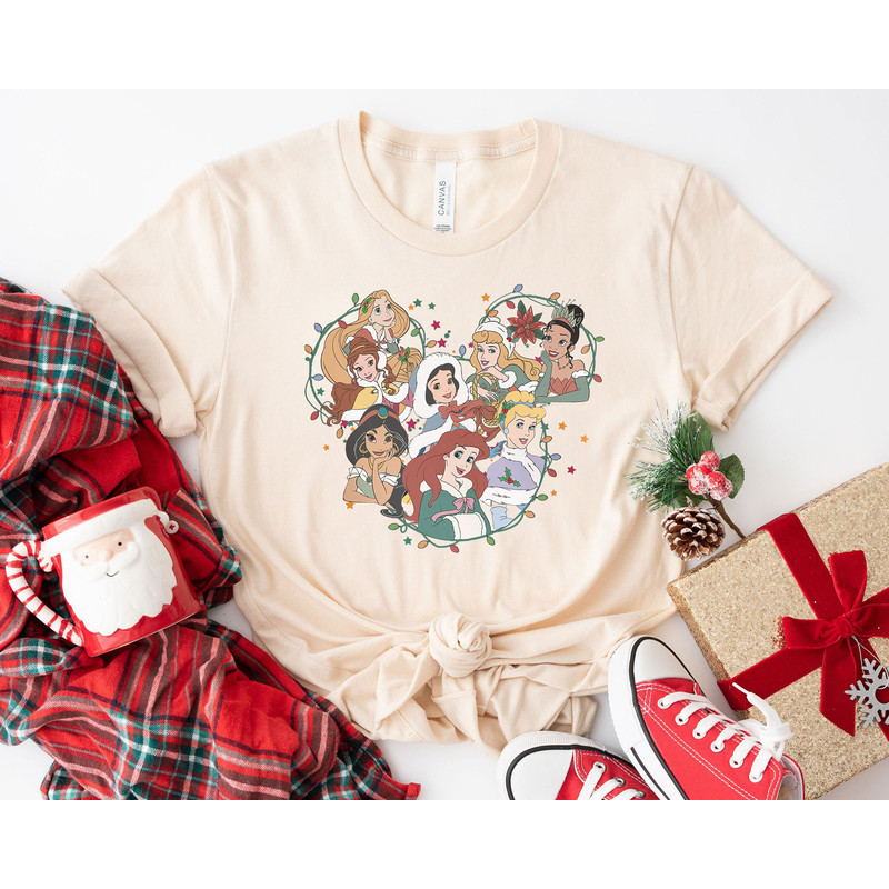 Disney Princess Mickey Ear Christmas Light Shirt Family Matching Walt Disney World Shirt Gift Ideas Men Women.jpg