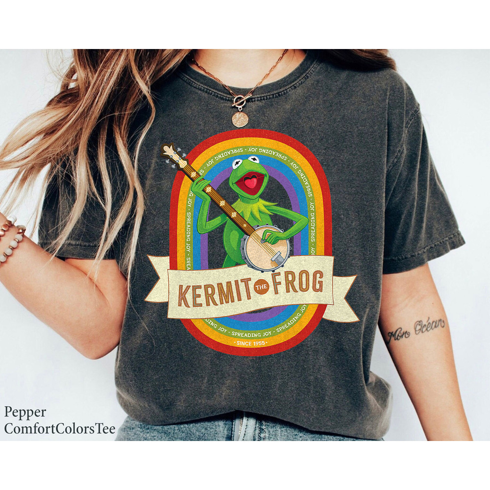 Disney The Muppets Kermit the Frog Spreading Joy Since 1955 Shirt Family Matching Walt Disney World Shirt Gift Ideas Men Women.jpg