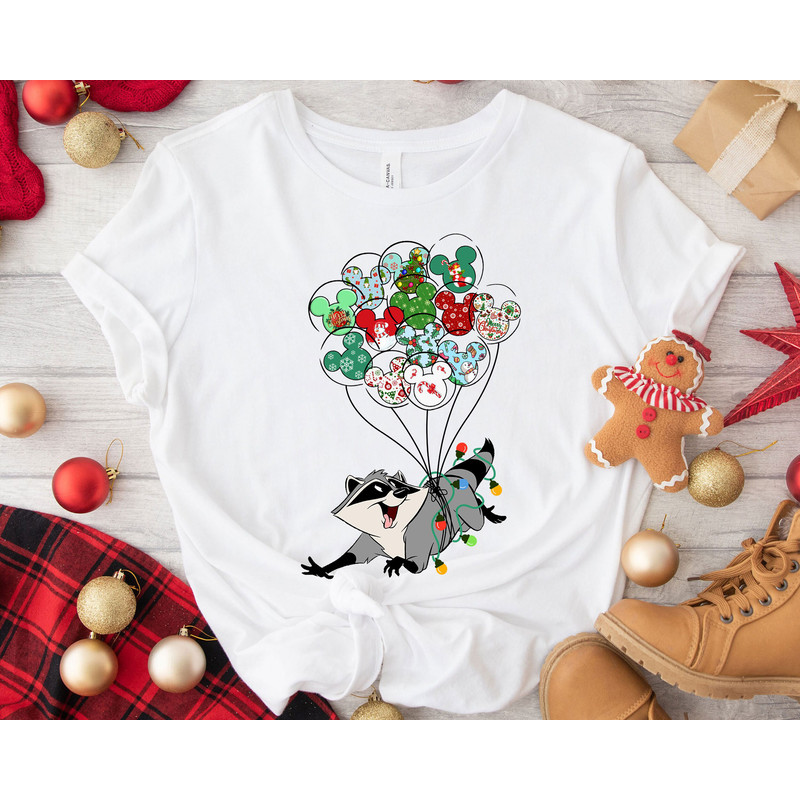 Disney Xmas Meeko Christmas Light Mickey Ear Balloon Shirt Family Matching Walt Disney World Shirt Gift Ideas Men Women.jpg
