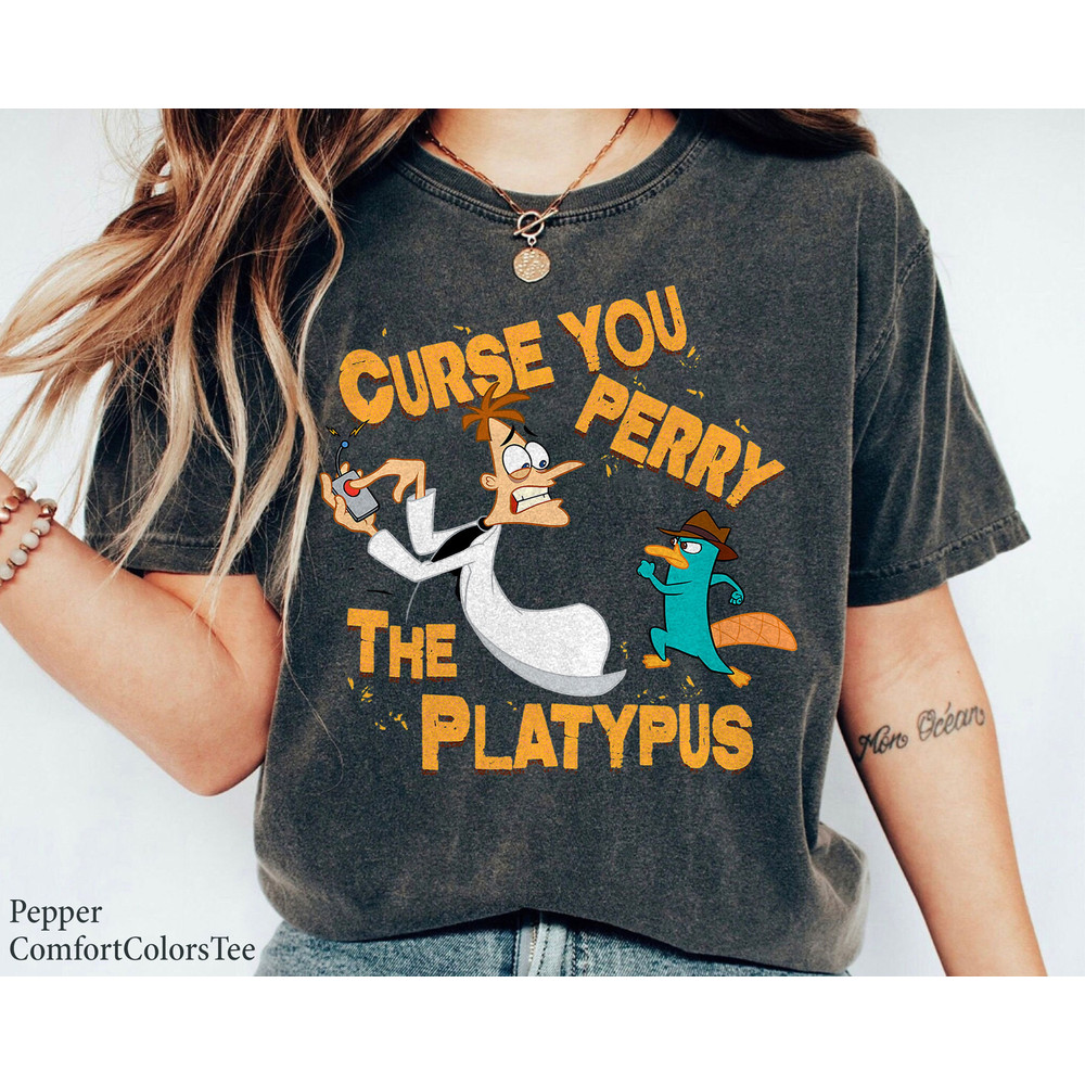 Doof Curse You Perry The Platypus Shirt Phineas And Ferb Walt Disney World Shirt Gift Ideas Men Women.jpg