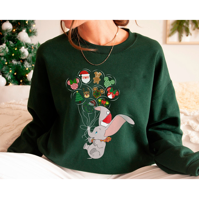 Dumbo With Mickey Balloons Santa Hat Merry Christmas Shirt Family Matching Walt Disney World Shirt Gift Ideas Men Women.jpg