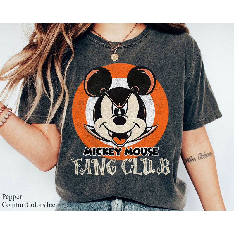 Fang Club Mickey Mouse Halloween Shirt Vampire Mickey's Not So Scary Halloween Party Walt Disney World Shirt Gift Ideas.jpg
