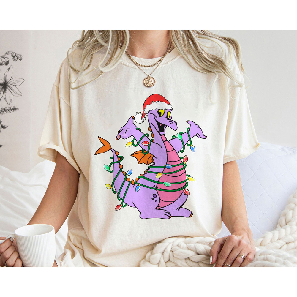 Figment Wear Santa Hat Christmas Light Shirt Family Matching Walt Disney World Shirt Gift Ideas Men Women.jpg