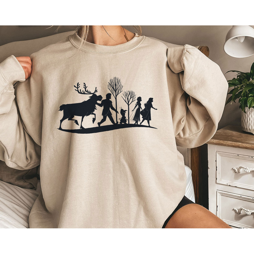 Frozen 2 Characters Anna Elsa Silhouette Shirt Walt Disney World Shirt Gift Ideas Men Women.jpg