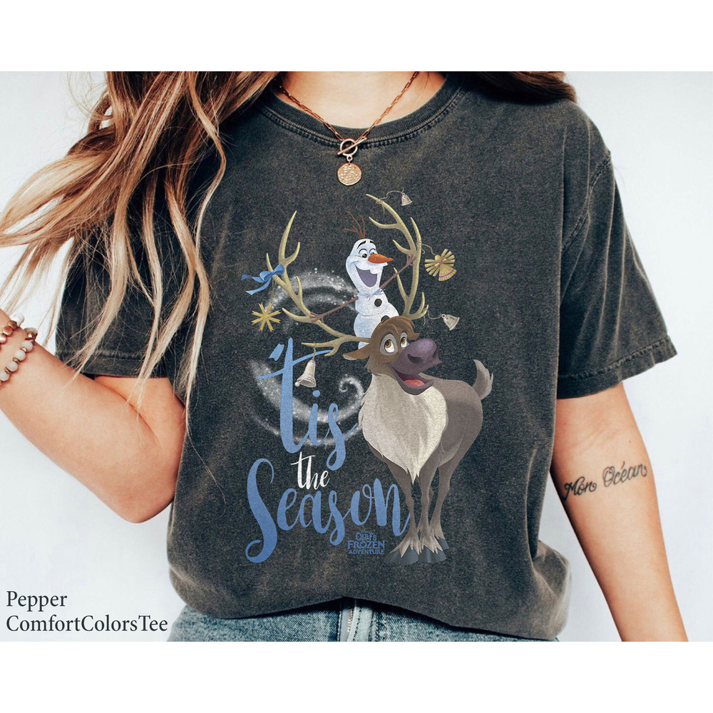 Frozen Olaf Sven Tis The Season Christmas Shirt Family Matching Walt Disney World Shirt Gift Ideas Men Women.jpg