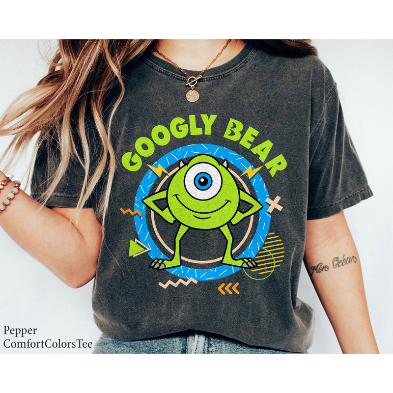 Googly Bear Monsters Inc Mike Wazowski 90s Retro Shirt Family Matching Walt Disney World Shirt Gift Ideas Men Women.jpg