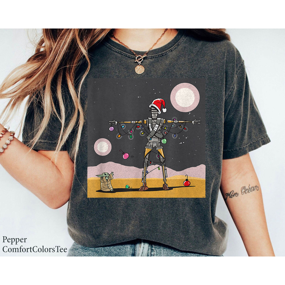 Grogu IG-11 Droid Holiday Tatooine Christmas Tree Shirt Star Wars Shirt Family Matching Walt Disney World Shirt Gift Ideas Men Women.jpg