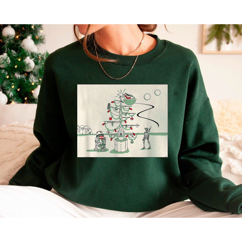 Grogu R5-D4 Droid Holiday Tatooine Christmas Tree Shirt Star Wars Shirt Family Matching Walt Disney World Shirt Gift Ideas Men Women.jpg