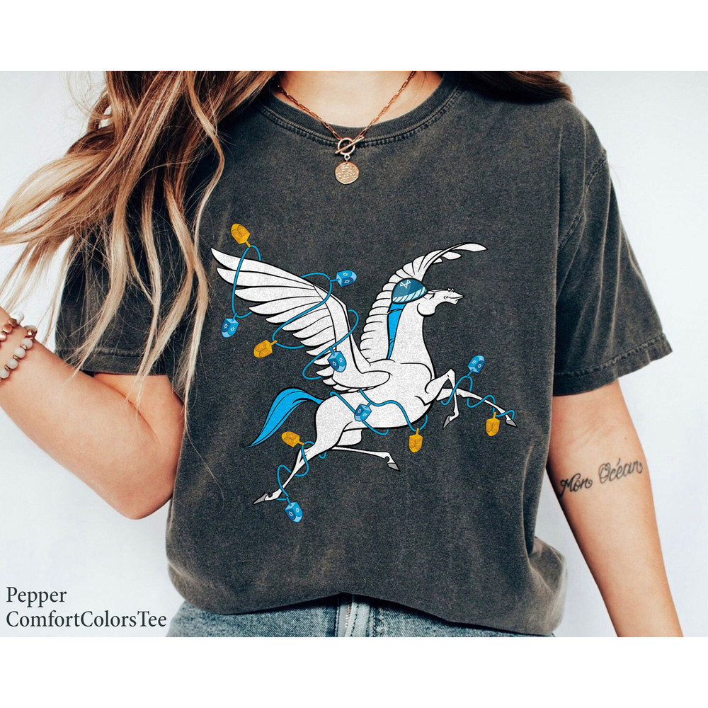 Hercules Pegasus Happy Hanukkah Chanukah Dreidel Menorah Shirt Family Matching Walt Disney World Shirt Gift Ideas Men Women.jpg