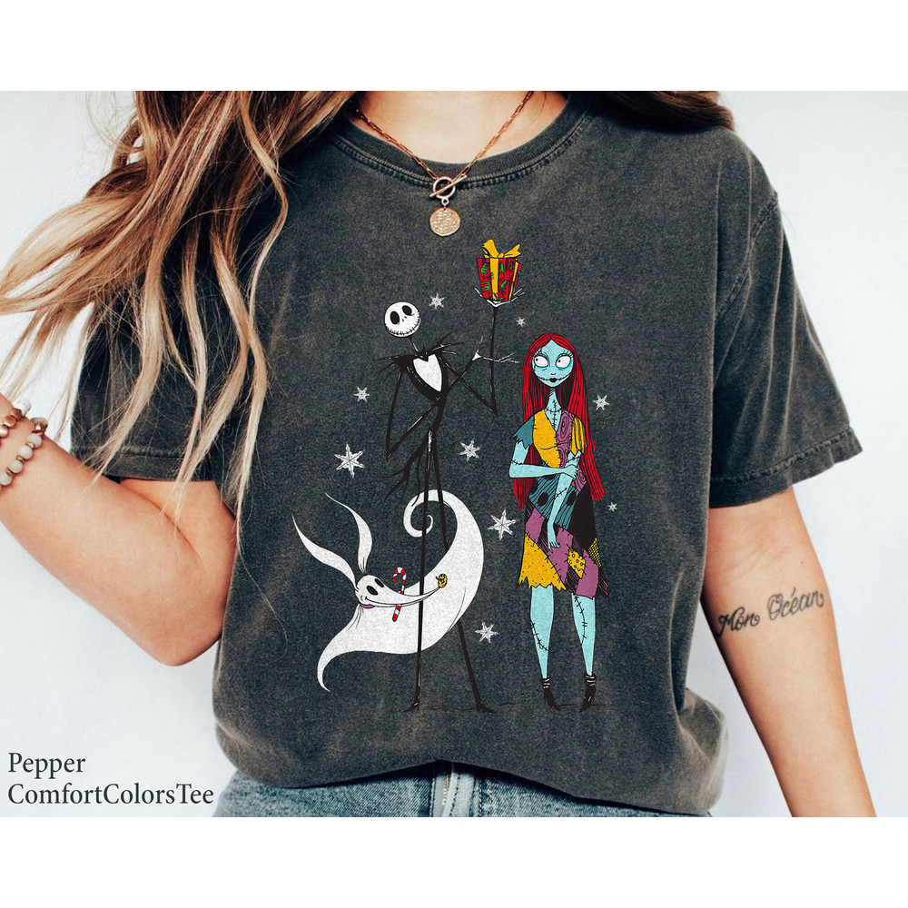 Jack Skellington And Sally The Ragdoll Disney Nightmare Before Christmas Gift Shirt Walt Disney World Shirt Gift Ideas Men Women.jpg
