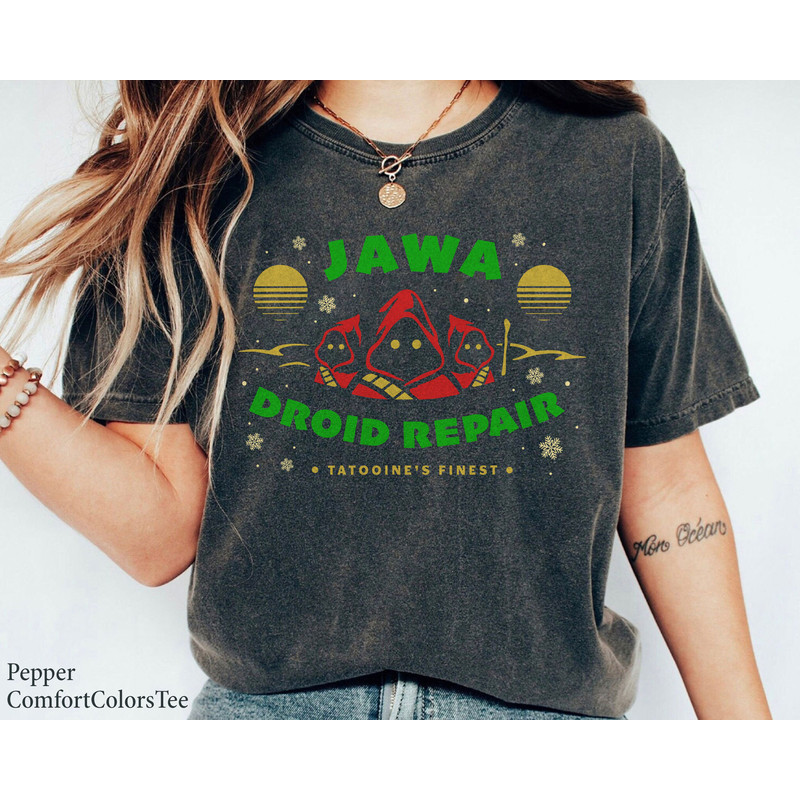 Jawa Droid Repair Tatooine's Finest Star Wars Merry Christmas Shirt Family Matching Walt Disney World Shirt Gift Ideas Men Women.jpg