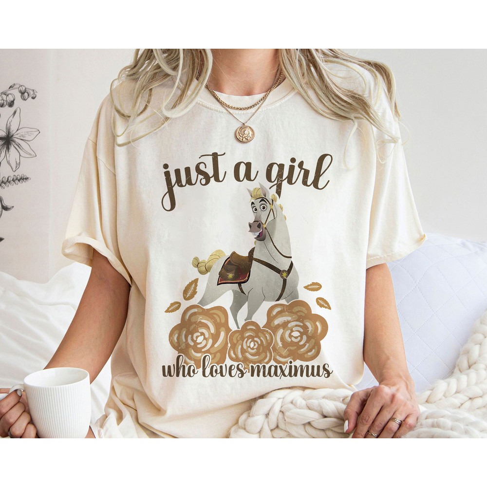 Just A Girl Who Loves Maximus Tangled Maximus Best Horse Pose Shirt Walt Disney World Shirt Gift Ideas Men Women.jpg