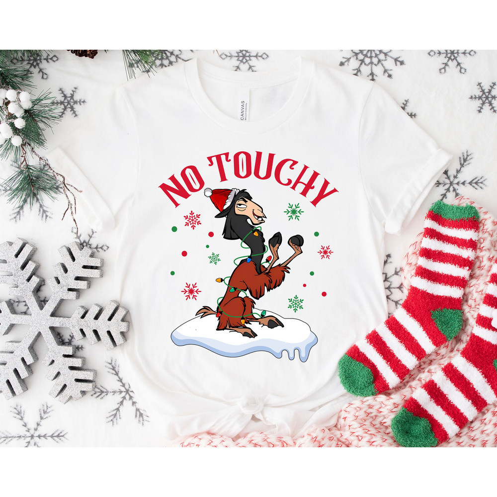 Kuzco Wear Santa Hat Christmas Light No Touchy Merry Christmas Shirt Family Matching Walt Disney World Shirt Gift Ideas Men Women.jpg