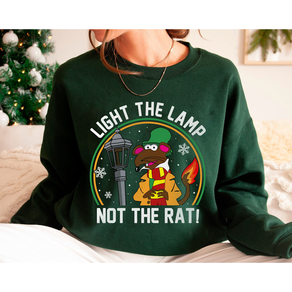 Light The Lamp Not The Rat Retro 70s Rizzo Muppet Christmas Carol The Rat Mouse Shirt Family Matching Shirt Gift Ideas Men Women.jpg
