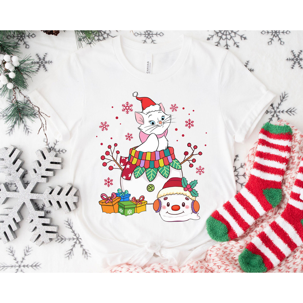 Marie In The Snow Man Funny The Aristocats Merry Christmas Shirt Family Matching Walt Disney World Shirt Gift Ideas Men Women.jpg