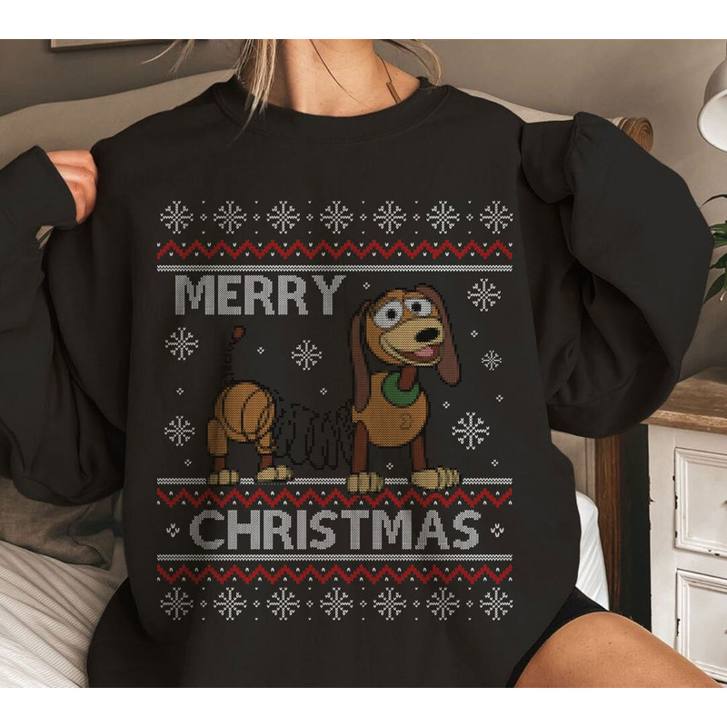 Merry Christmas Slinky Dog ABS Of Steel Ugly Sweater Shirt Family Matching Walt Disney World Shirt Gift Ideas Men Women.jpg