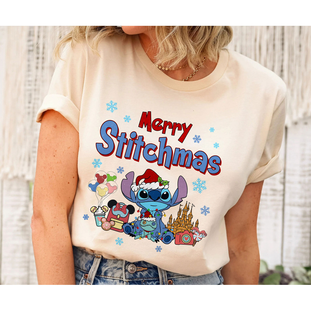 Merry Stitchmas Lilo And Stitch Disneyland Trip Merry Xmas Shirt Family Matching Walt Disney World Shirt Gift Ideas Men Women.jpg