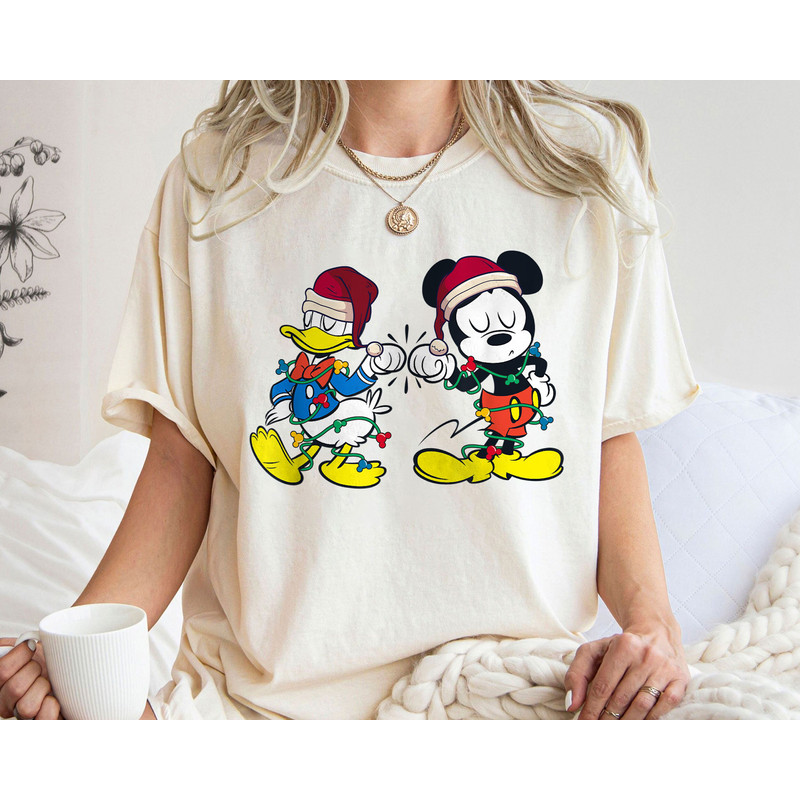Mickey And Donald Friend Forever Christmas Light Merry Xmas Shirt Family Matching Walt Disney World Shirt Gift Ideas Men Women.jpg