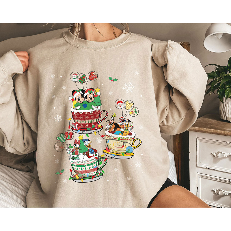 Mickey And Friends Christmas Light Coffee Latte Merry Xmas Mickey Ear Balloon Shirt Family Matching Walt Disney World Shirt Gift Ideas.jpg