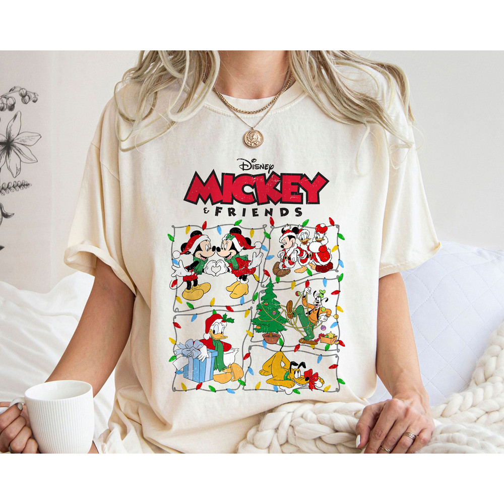 Mickey And Friends Christmas Light Very Merry Xmas Party Shirt Family Matching Walt Disney World Shirt Gift Ideas Men Women.jpg