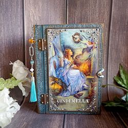 Blue Book box, Cinderella box, Jewelry box, Keepsake Box, Personalized Gift, daughter box, tale, OOAK, one of a kind