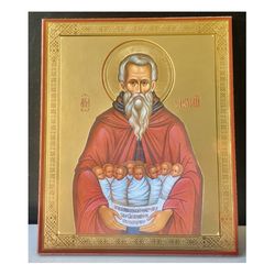 Saint Stylianos of Paphlagonia, Russian Orthodox Icon St Stylianos Protector of Children | Size: 5 1/4" x 4 1/2"